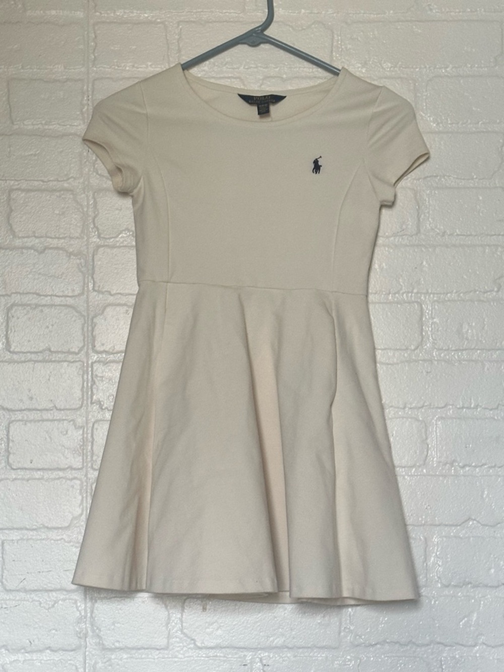 Ralph Lauren Girls Cream Polo Dress